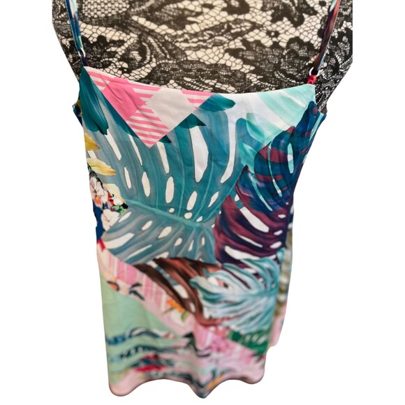 NEW ASOS‎ Strappy Botanical Mini Dress Short Lightweight Flowy Multicolor 12 P - Picture 10 of 16